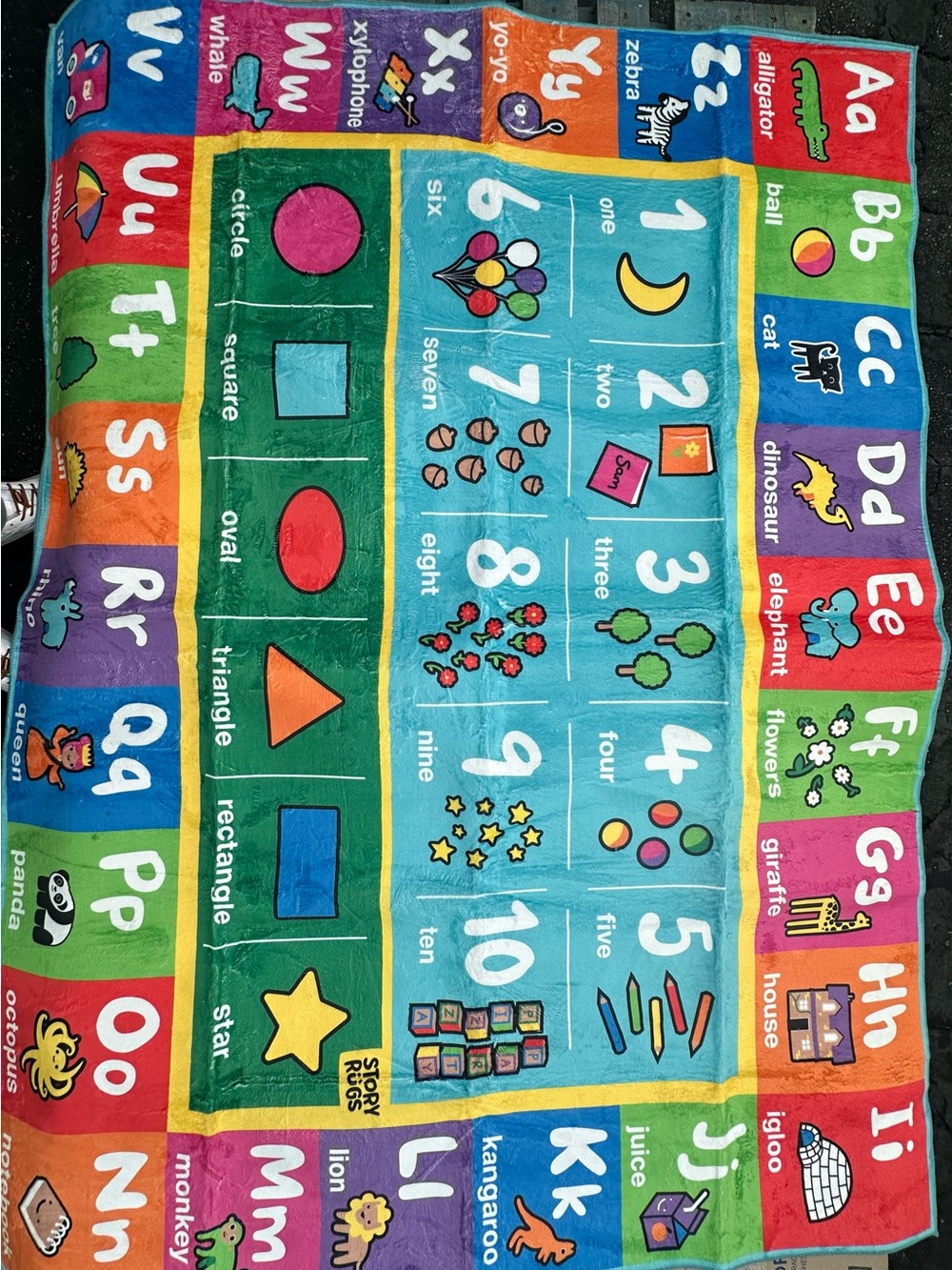 Kids Alphabet & Numbers Play Mat - Bright Multi-Color Educational Rug - Picture 3 of 3